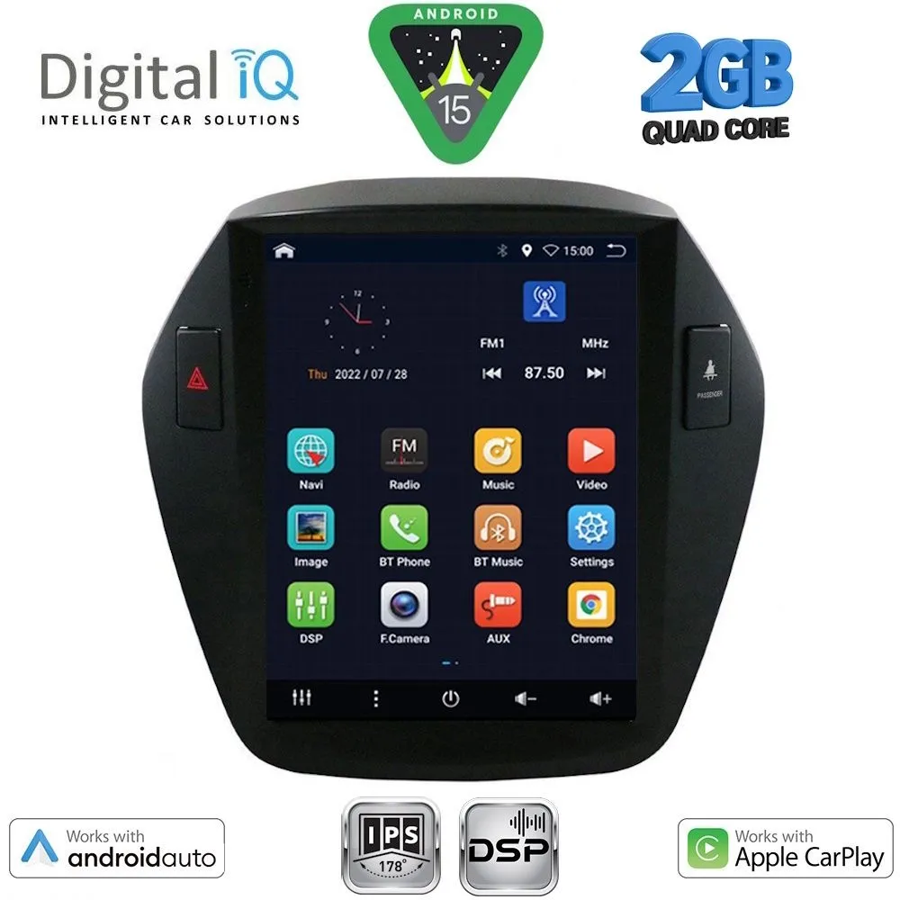 DIGITAL IQ BXC 3896_CPAA TESLA STYLE for HYUNDAI IX35 mod. 2010-2015