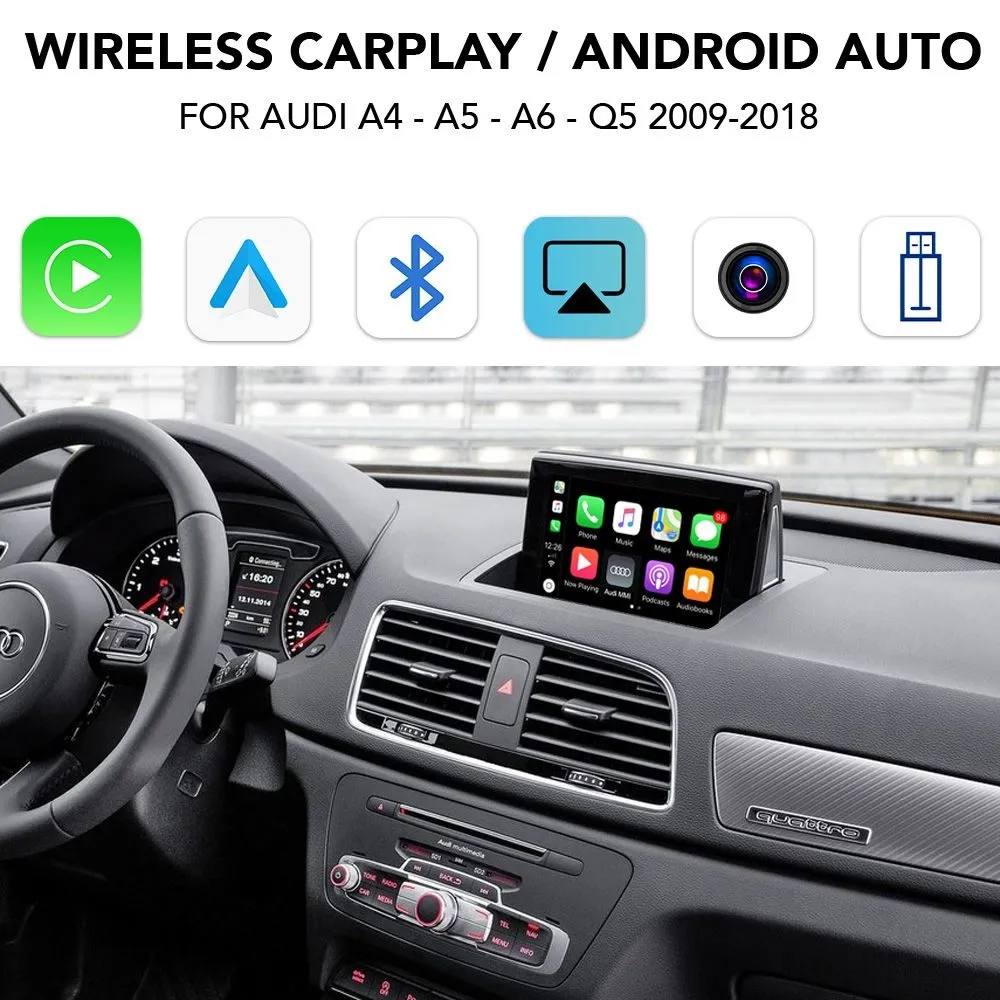 DIGITAL IQ AD 212 CPA (WIRELESS CARPLAY / ANDROID AUTO BOX with 2 CAMERA IN for AUDI A4-A5-Q5 mod. 2009-2018 with MMI 3G)