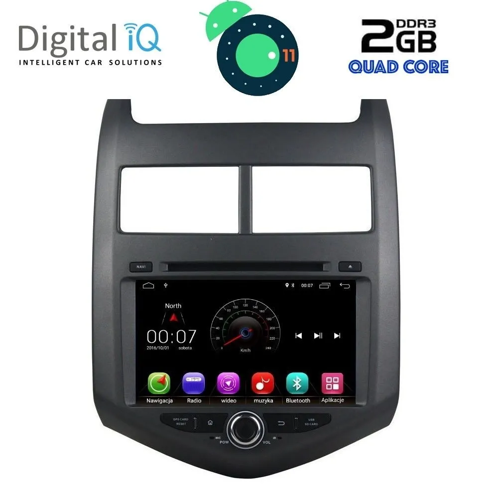 DIGITAL IQ X323M_GPS (8'' DVD) MULTIMEDIA SYSTEM for CHEVROLET AVEO mod. 2011-2014