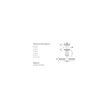 PLASTIC RIVET Ø 7 mm BUMPER
