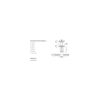 PLASTIC RIVET Ø 8,5 mm ENGINE UNDERCOVER MUDGUARD