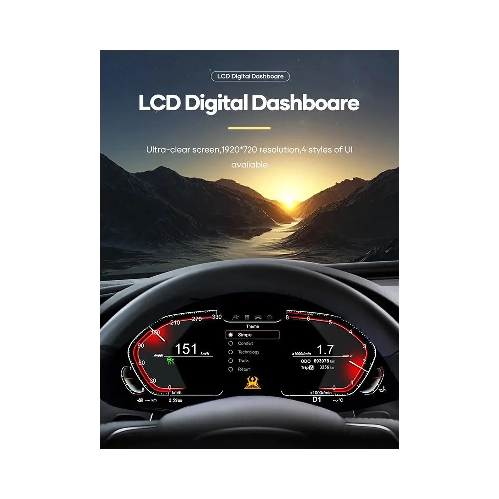 DIGITAL IQ DDD 947_DC (11in) DIGITAL CLUSTER for BMW 1 Series (E87-E88) mod. 2004-2011