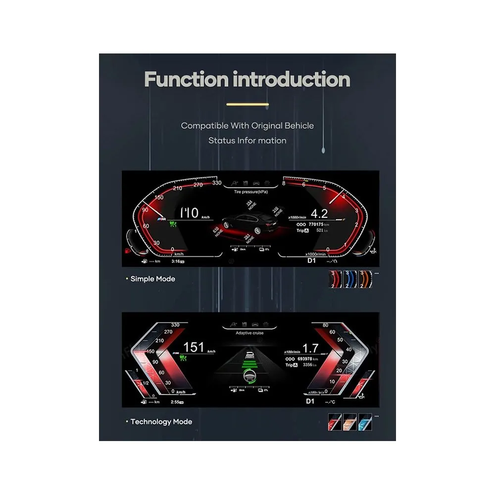 DIGITAL IQ DDD 947_DC (11in) DIGITAL CLUSTER for BMW 1 Series (E87-E88) mod. 2004-2011