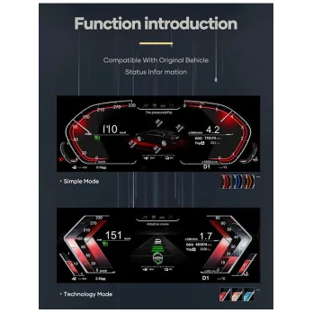 DIGITAL IQ DGU 954_DC (10in) DIGITAL CLUSTER for BMW 3 Series (E90-E91-E92-E93) mod. 2005-2012