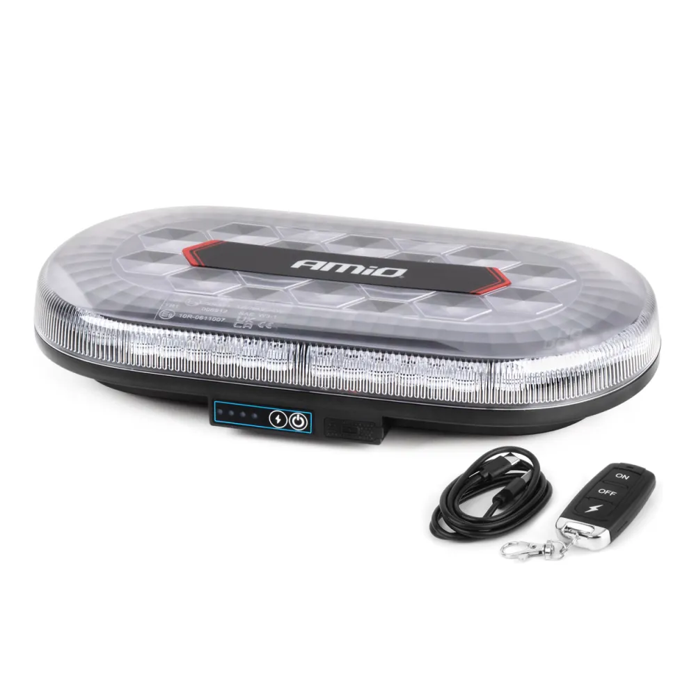 Amio - ΦΑΡΟΣ/ΣΤΡΟΜΠΟ ΜΠΑΡΑ R65 R10 12/24V 26W LED ΠΟΡΤΟΚΑΛΙ 10 ΧΡΗΣΕΩΝ ΜΕ ΜΑΓΝΗΤΙΚΗ 