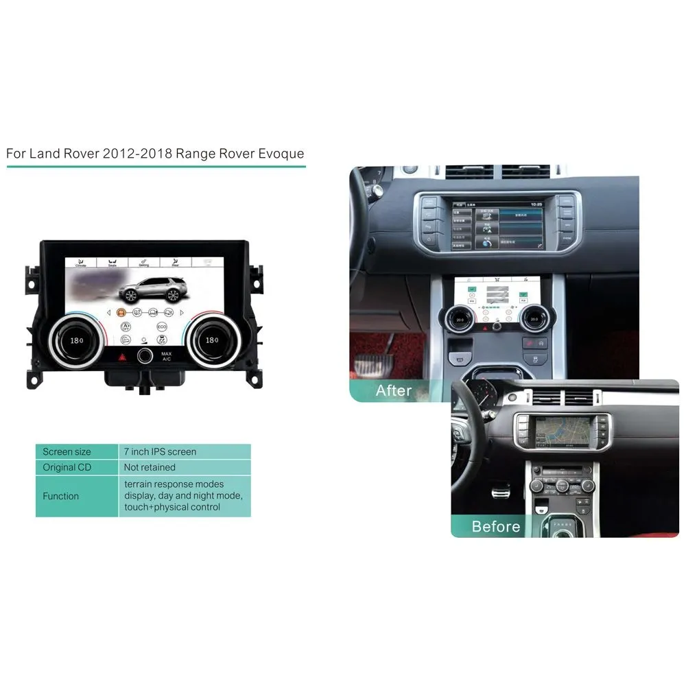 DIGITAL IQ FZ 2008_CL (TOUCHSCREEN CLIMATE CONTROL PANEL for RANGE ROVER EVOQUE L538 mod. 2012-2018)