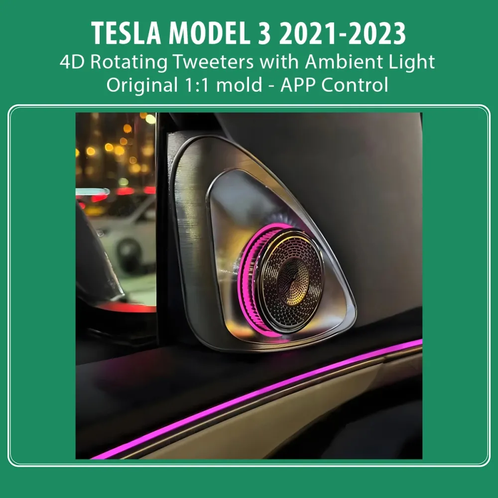 DIGITAL IQ AMBIENT TS 3922 TESLA MODEL Y mod. 2021-2024 (Ambient Light 4D Rotating Tweeters)