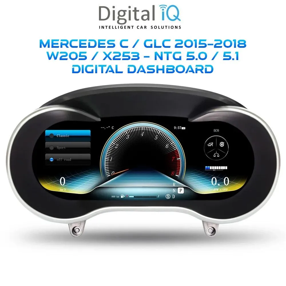 DIGITAL IQ DDD 986_DC (12.3in) DIGITAL CLUSTER for MERCEDES C (W205) - GLC (X253) mod. 2014-2021