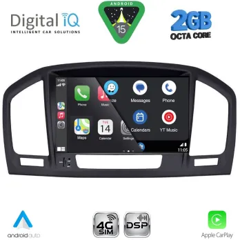 DIGITAL IQ BLF 314BL_CPA (8" DECK) MULTIMEDIA SYSTEM for OPEL INSIGNIA mod. 2008-2013 (BLACK)