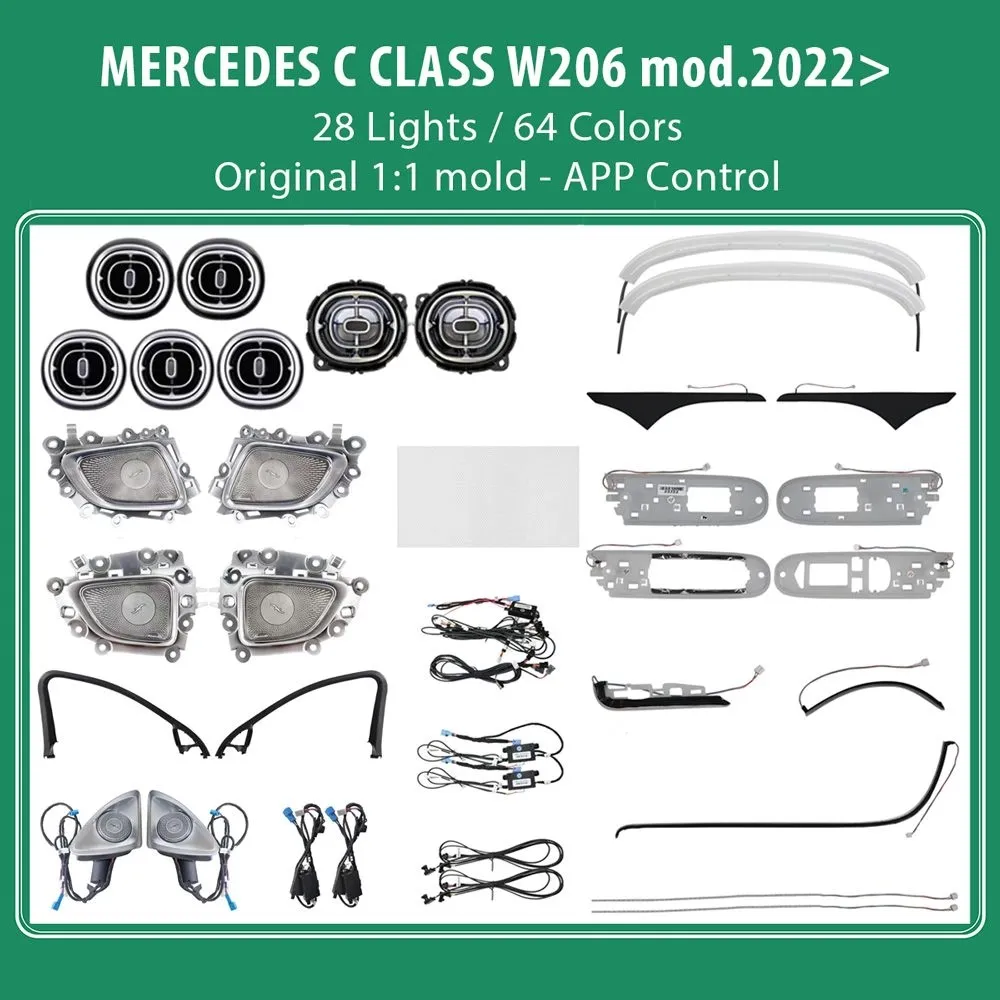DIQ AMBIENT 8176 CN - BENZ C (W206) (Digital iQ Ambient Light for Mercedes C (W206) mod. 2022 with 24 Lights)