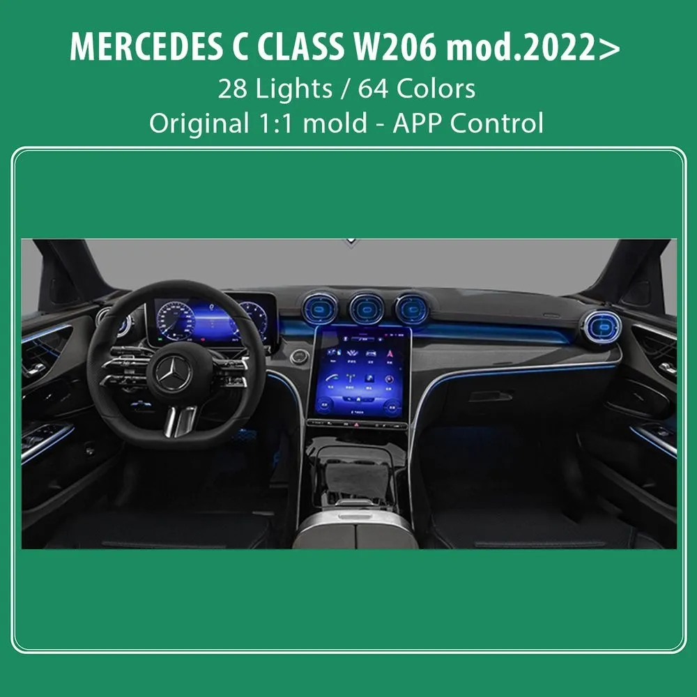 DIQ AMBIENT 8176 CN - BENZ C (W206) (Digital iQ Ambient Light for Mercedes C (W206) mod. 2022 with 24 Lights)