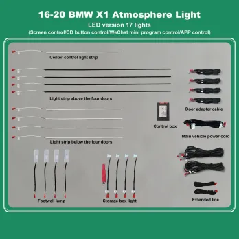 DIQ AMBIENT BMW X1 (F48) (Digital iQ Ambient Light for BMW X1 F48 mod. 2016-2022 with 17 Lights) (Αντιγραφή)