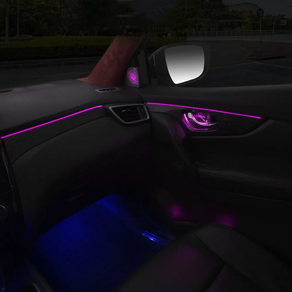 DIG AMBIENT NISSAN QASHQAI II (CF) (Digital iQ Ambient Light for NISSAN QASHQAI mod. 2014-2021 with 18 Lights) CARBON FIBER