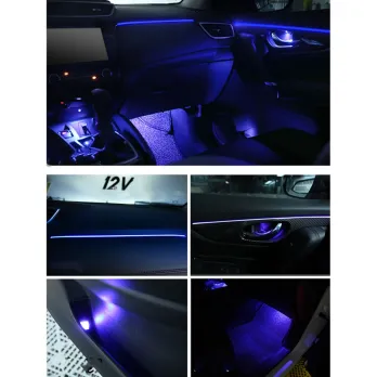 DIG AMBIENT NISSAN QASHQAI II (CF) (Digital iQ Ambient Light for NISSAN QASHQAI mod. 2014-2021 with 18 Lights) CARBON FIBER