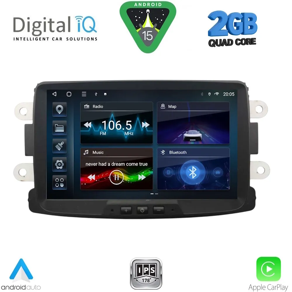 DIGITAL IQ BLD 233_CPA (8" DECK) MULTIMEDIA OEM for DACIA mod. 2012 – RN CAPTURE mod. 2013+