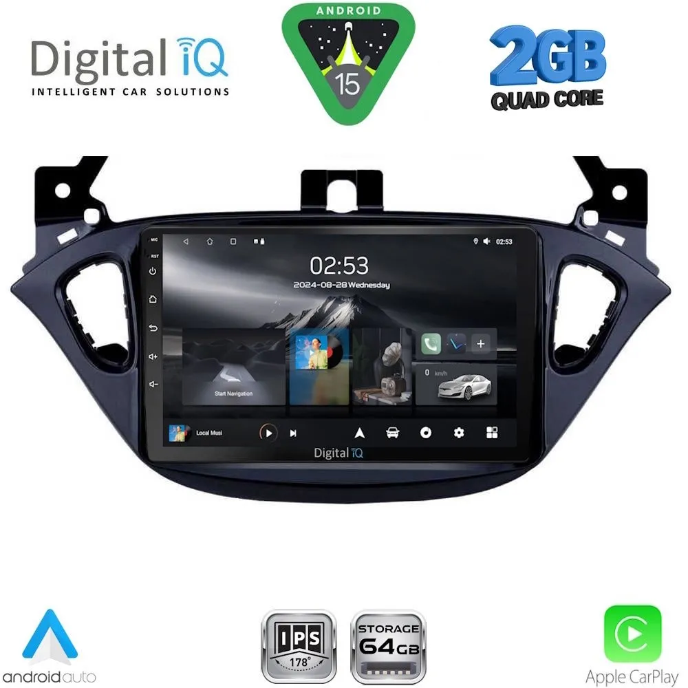 DIGITAL IQ RSD 1486_CPA (9inc) MULTIMEDIA TABLET for OPEL ADAM - CORSA E mod. 2014-2021