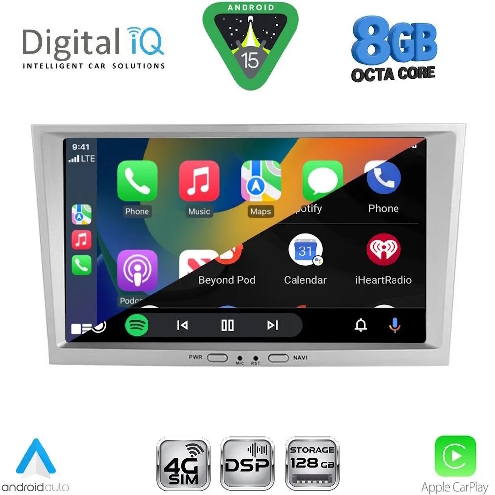 DIGITAL IQ BLM 718SL_CPA (8" DECK) MULTIMEDIA SYSTEM for OPEL ALL mod. 2004-2014 (SILVER)