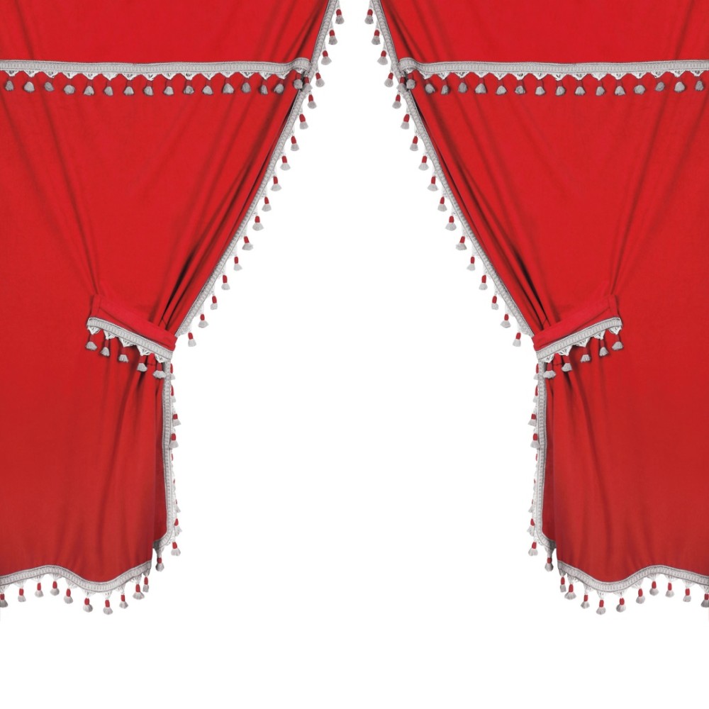 ΣΕΤ ΚΟΥΡΤΙΝΕΣ ΝΤΑΛΙΚΑΣ PREMIER SMART CABIN ΚΟΚΚΙΝΟ 5ΤΕΜ.