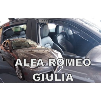 ALFA ROMEO  GIULIA 4D 2016+ ΣΕΤ ΑΝΕΜΟΘΡΑΥΣΤΕΣ ΑΥΤΟΚΙΝΗΤΟΥ ΑΠΟ ΕΥΚΑΜΠΤΟ ΦΙΜΕ ΠΛΑΣΤΙΚΟ HEKO - 4 ΤΕΜ.