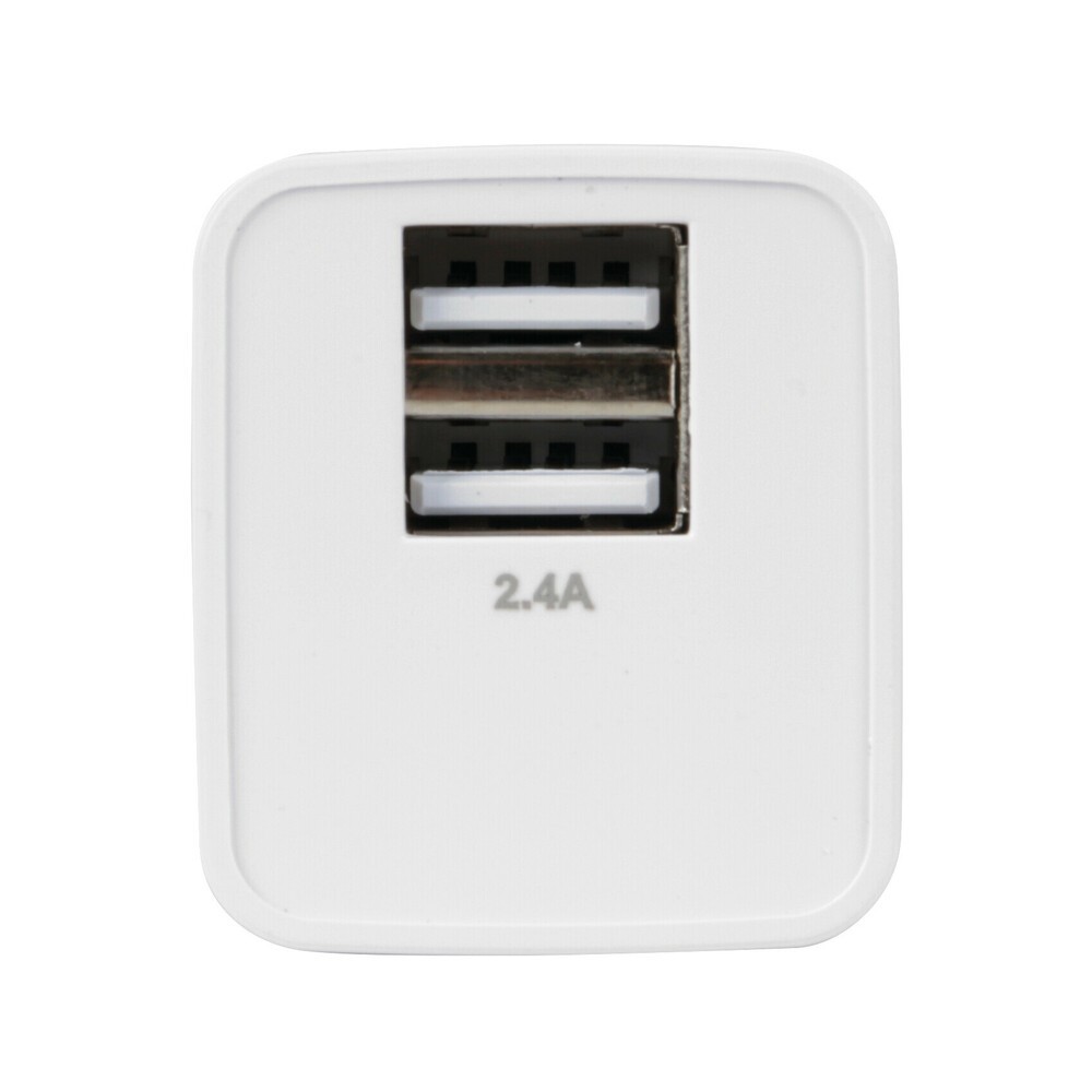 ΦΟΡΤΙΣΤΗΣ ME OIKIAKH ΠΡΙΖΑ 220/240V 12W 2400mA ΜΕ 2 ΘΥΡΕΣ USB (A+A) LAMPA - 1 ΤΕΜ