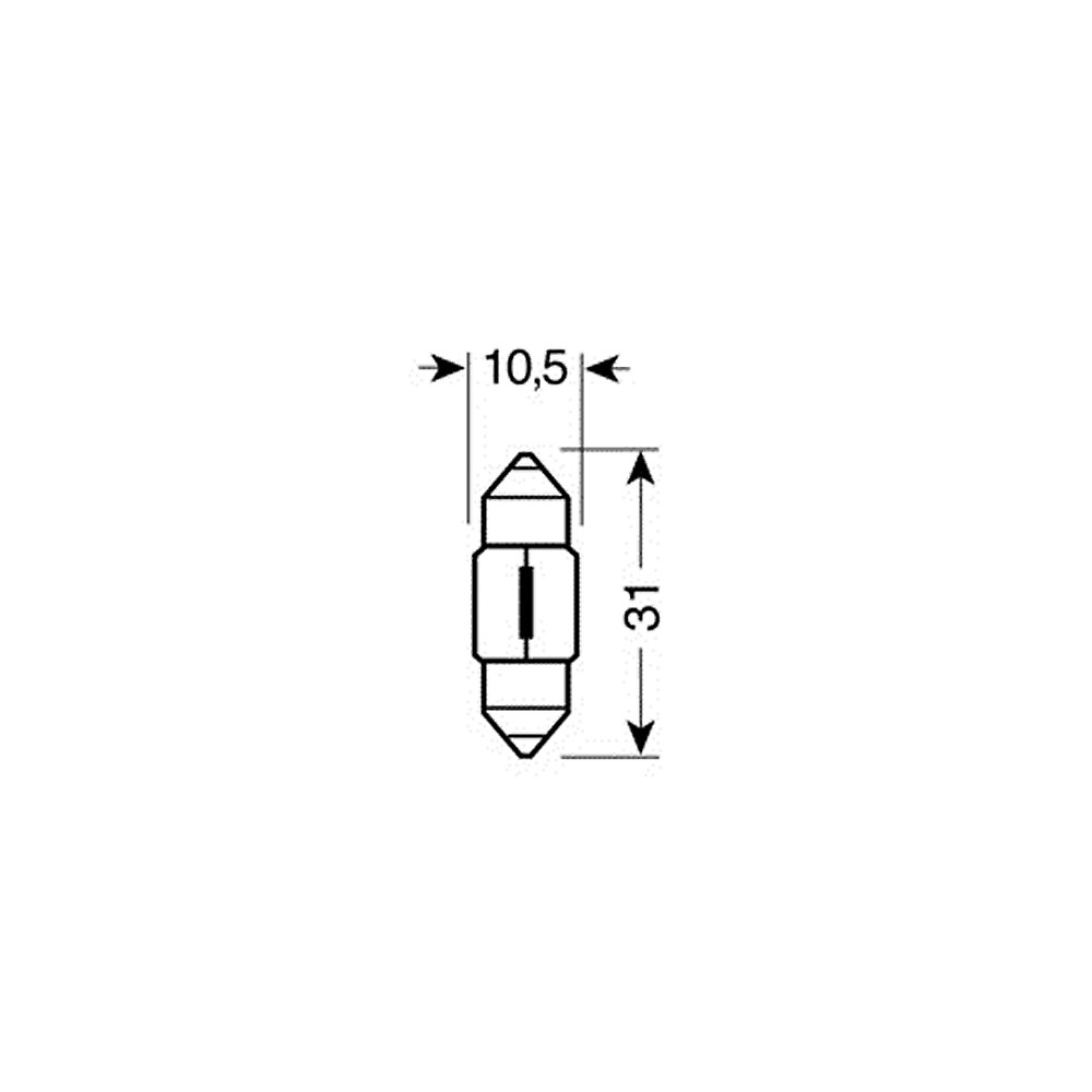 ΛΑΜΠΑΚΙΑ ΣΩΛΗΝΩΤΑ 12V/10W ΜΠΛΕ 11X31mm