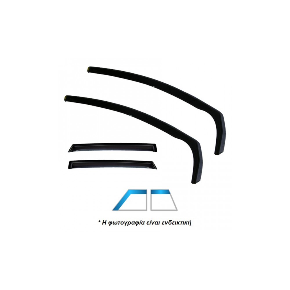 DACIA SANDERO / STEPWAY I 5D 2008-2012 ΣΕΤ ΑΝΕΜΟΘΡΑΥΣΤΕΣ ΑΥΤΟΚΙΝΗΤΟΥ ΑΠΟ ΕΥΚΑΜΠΤΟ ΦΙΜΕ ΠΛΑΣΤΙΚΟ HEKO - 4 ΤΕΜ.