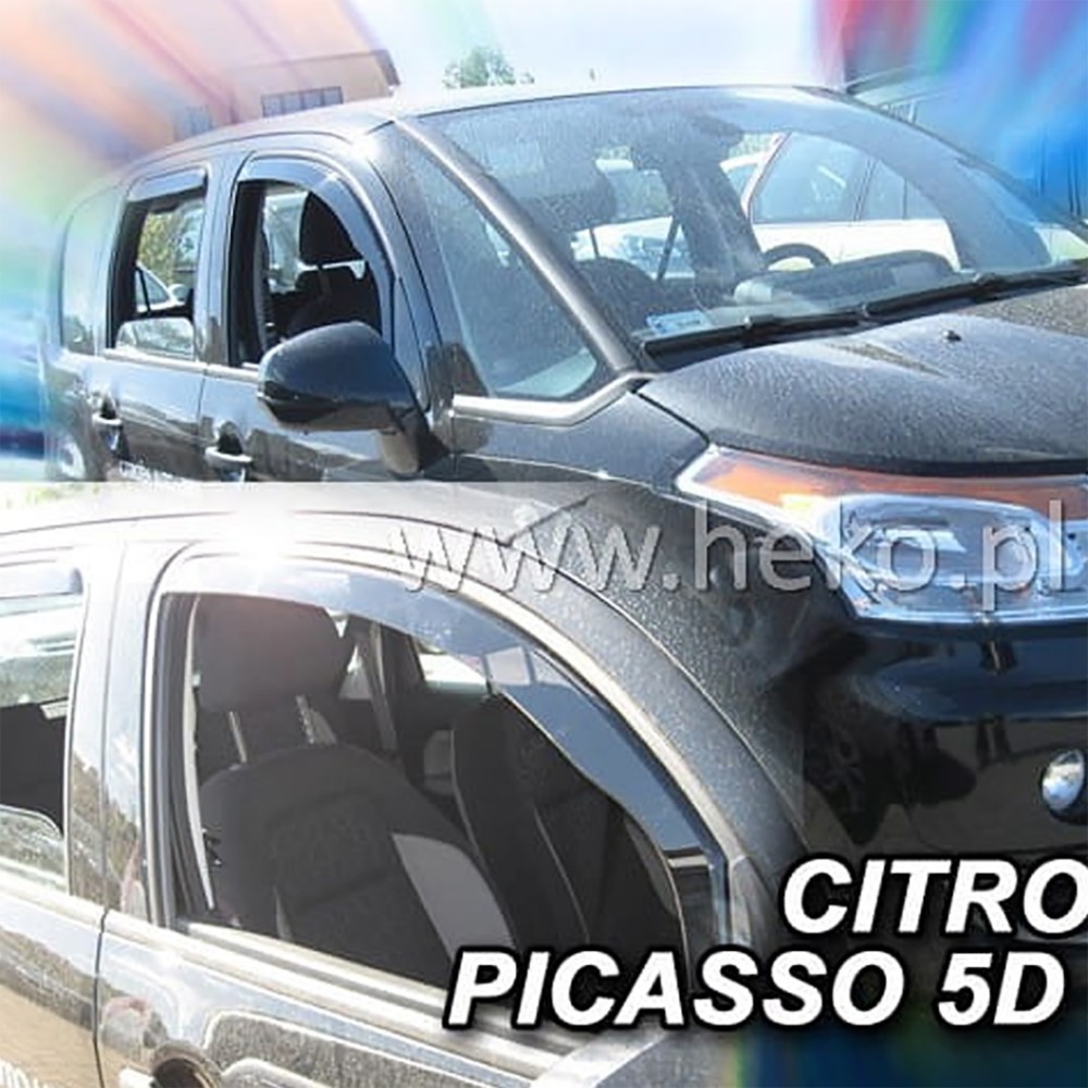 CITROEN C3 PICASSO 5D 2009-2017 ΖΕΥΓΑΡΙ ΑΝΕΜΟΘΡΑΥΣΤΕΣ ΑΠΟ ΕΥΚΑΜΠΤΟ ΦΙΜΕ ΠΛΑΣΤΙΚΟ HEKO - 2 ΤΕΜ.