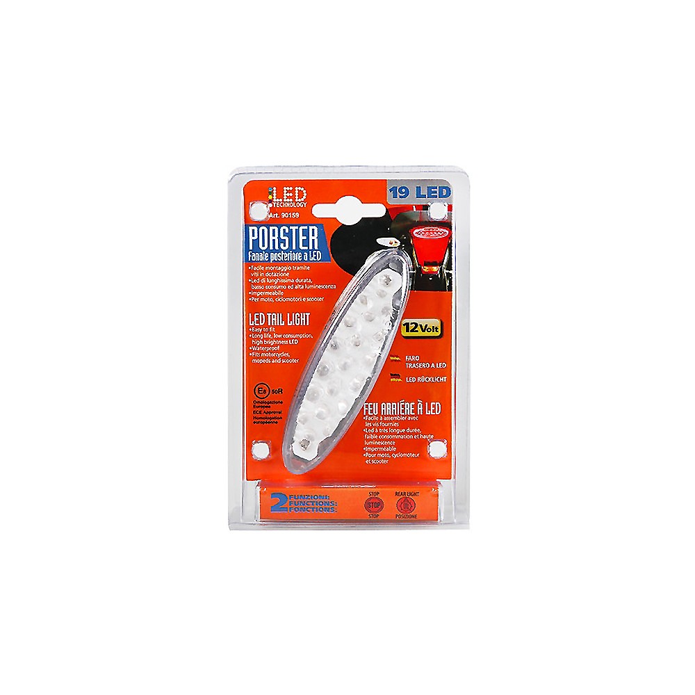 ΦΑΝΑΡΙ ΠΙΣΩ ΜΗΧΑΝΗΣ PORSTER 12V 19LED 2 ΧΡΗΣΕΩΝ (ΦΩΣ ΘΕΣΕΩΣ/STOP)  -1ΤΕΜ.