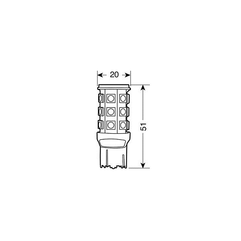 ΛΑΜΠΑΚΙ W21/5W 12V  HYPER-LED 81