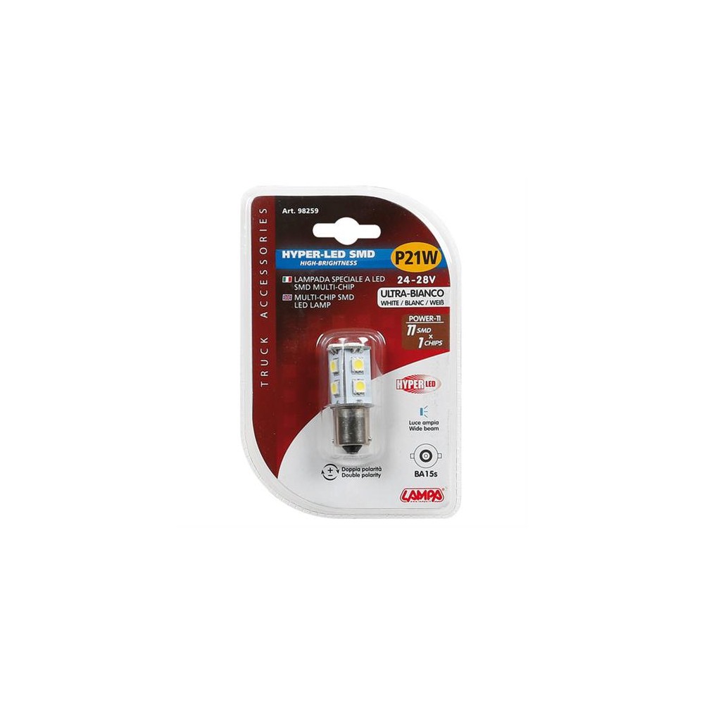 P21W 24/28V BA15s HYPER-LED11