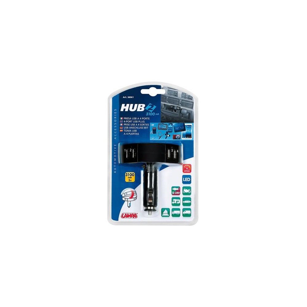 ΦΟΡΤΙΣΤΗΣ ΑΝΑΠΤΗΡΑ HUB-2 ME 4 USB 12/24V 3100mA