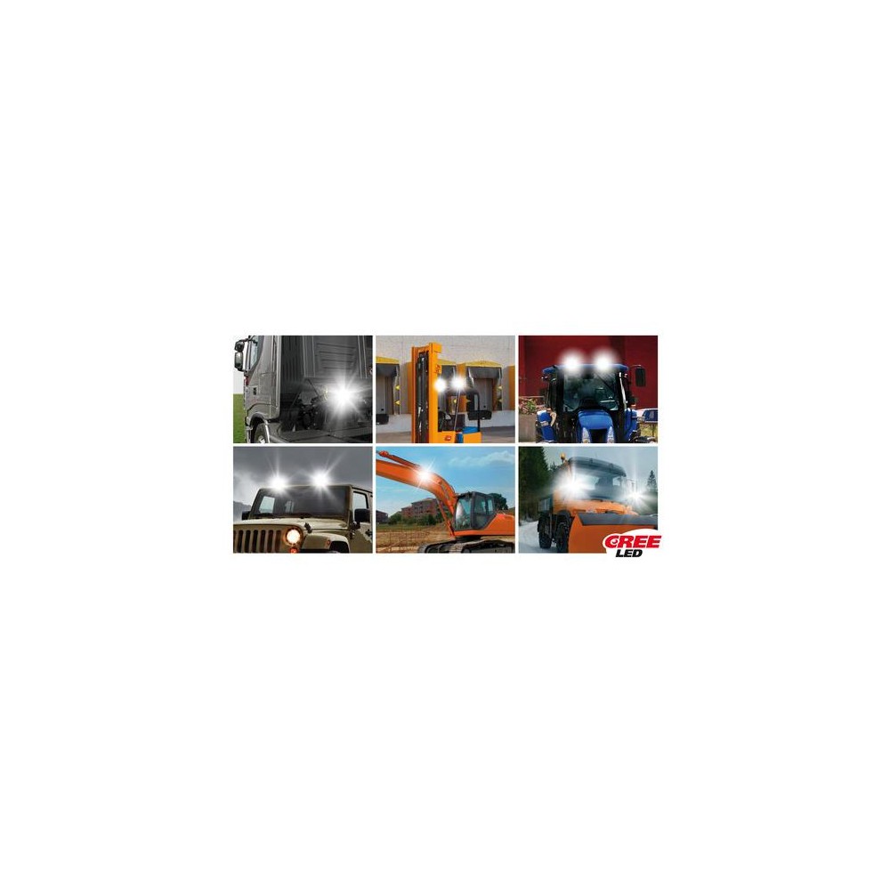 ΠΡΟΒΟΛΕΑΣ ΕΡΓΑΣΙΑΣ  CREE LED WL-7 10/32V 6LED 18W 1560LM 6.000K ΜΕ ΦΩΣ ΚΑΡΦΙ (112 x 113 x 66 mm)-1ΤΕΜ.