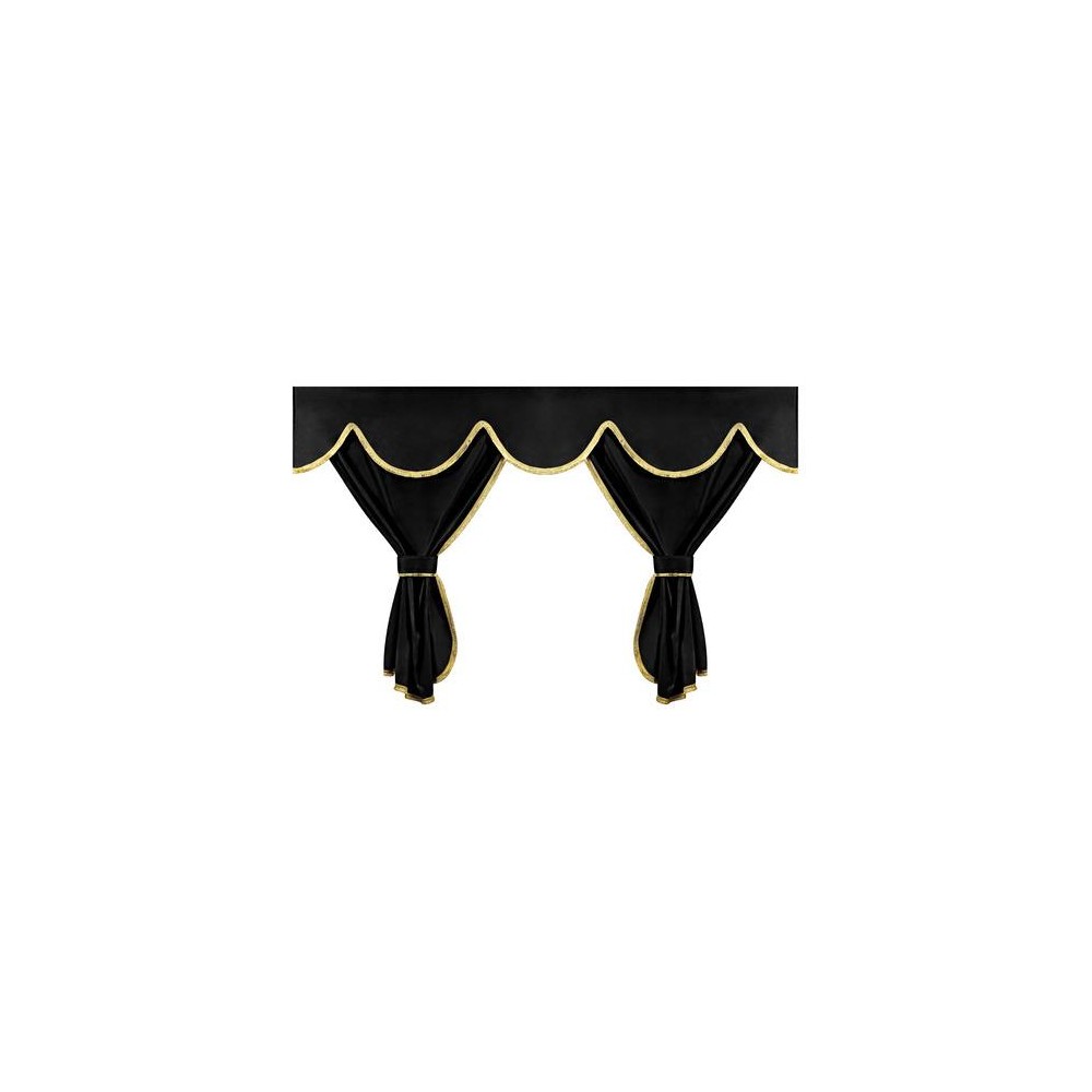 ΣΕΤ ΚΟΥΡΤΙΝΕΣ ΝΤΑΛΙΚΑΣ PRIVILEGE STANDARD ΜΑΥΡΟ 8ΤΕΜ.