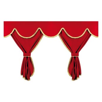 ΣΕΤ ΚΟΥΡΤΙΝΕΣ ΝΤΑΛΙΚΑΣ PRIVILEGE HIGH SIDE ΚΟΚΚΙΝΟ 8ΤΕΜ.