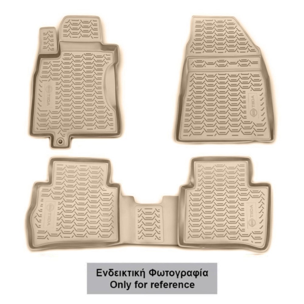 TOYOTA PRIUS 2003-2009 ΜΑΡΚΕ ΠΑΤΑΚΙΑ ΣΕ ΣΚΑΦΗ TPE ΛΑΣΤΙΧΟ ΣΕ ΜΠΕΖ ΧΡΩΜΑ NOVLINE - 4 ΤΕΜ.